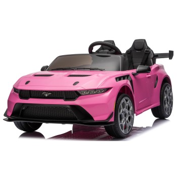 Ford Mustang GT 24V Auto Elettrica per Bambini 2 Posti con Telecomando Due Cinture a 3 Punti Luci LED Full Optional