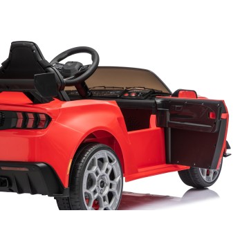 Ford Mustang GT 24V Auto Elettrica per Bambini 2 Posti con Telecomando Due Cinture a 3 Punti Luci LED Full Optional