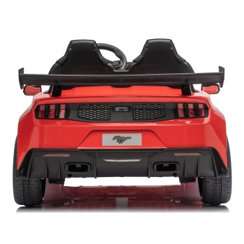 Ford Mustang GT 24V Auto Elettrica per Bambini 2 Posti con Telecomando Due Cinture a 3 Punti Luci LED Full Optional