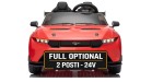 Ford Mustang GT 24V Auto Elettrica per Bambini 2 Posti con Telecomando Due Cinture a 3 Punti Luci LED Full Optional