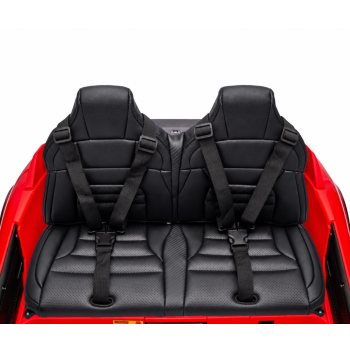 Sedile in Pelle Imbottito con 2 Cinture di Sicurezza Indipendenti a 3 Punti Ford Mustang 24V + Tappetino