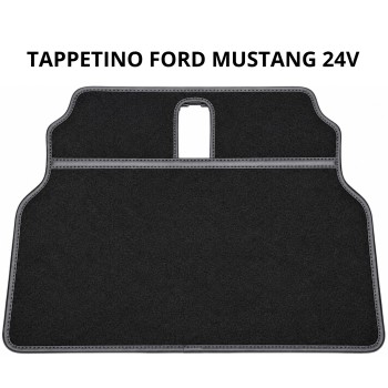 Sedile in Pelle Imbottito con 2 Cinture di Sicurezza Indipendenti a 3 Punti Ford Mustang 24V + Tappetino