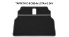 Sedile in Pelle Imbottito con 2 Cinture di Sicurezza Indipendenti a 3 Punti Ford Mustang 24V + Tappetino