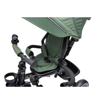 Triciclo per Bambini Evolutivo da 12 mesi a 5 anni Reclinabile 4 in 1 fino a 25 kg Sedile Girevole con Ruote in Gomma Eva