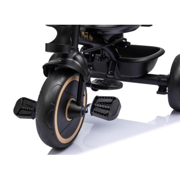 Triciclo per Bambini Evolutivo da 12 mesi a 5 anni Reclinabile 4 in 1 fino a 25 kg Sedile Girevole con Ruote in Gomma Eva