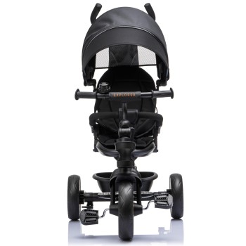Triciclo per Bambini Evolutivo da 12 mesi a 5 anni Reclinabile 4 in 1 fino a 25 kg Sedile Girevole con Ruote in Gomma Eva