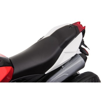 Moto Elettrica per Bambini 6V Trimoto Champ con 3 Ruote Fari LED Luci e Suoni Motocicletta Elettrica per Bambini