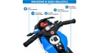 Moto Elettrica per Bambini 6V Trimoto Champ con 3 Ruote Fari LED Luci e Suoni Motocicletta Elettrica per Bambini