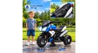 Moto Elettrica per Bambini 6V Trimoto Champ con 3 Ruote Fari LED Luci e Suoni Motocicletta Elettrica per Bambini