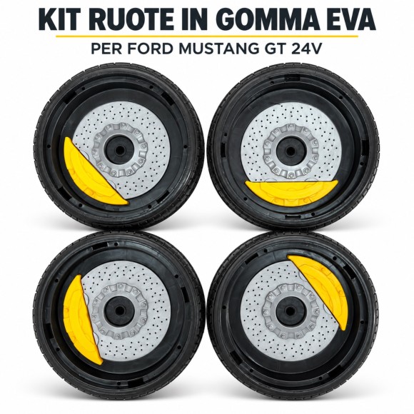 Kit 4 Ruote in Gomma Eva Ford Mustang GT 24V MT-0999