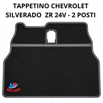 Sedile in Pelle Imbottito per Chevrolet Silverado ZR 24V con 2 Cinture di Sicurezza + Tappetino Stilizzato