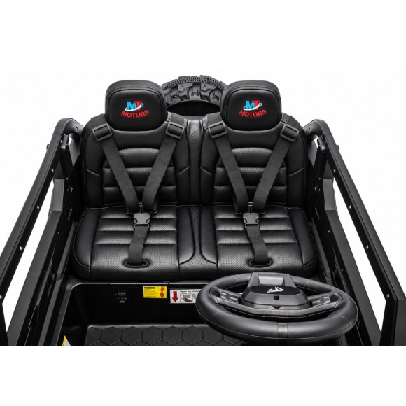 Sedile in Pelle Imbottito per Nuovo Ford Bronco 24V con 2 Cinture di Sicurezza Indipendenti + Tappetino Stilizzato 0995