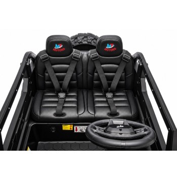 Sedile in Pelle Imbottito per Nuovo Ford Bronco 24V con 2 Cinture di Sicurezza Indipendenti + Tappetino Stilizzato 0995