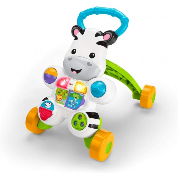 Zebra Primi Passi Spingibile Giocattolo Elettronico Educativo Fisher Price DLD91 Zebra Primi Passi Spingibile Giocattolo Elettronico Educativo Fisher Price DLD91