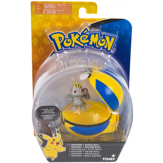 PERSONAGGIO POKEMON MACHOP + QUICK BALL T18532 PERSONAGGIO POKEMON MACHOP + QUICK BALL T18532