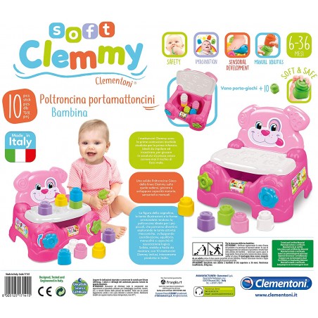 Clementoni - 17080 - Poltroncina Portamattoncini Cagnolino - Toys Center