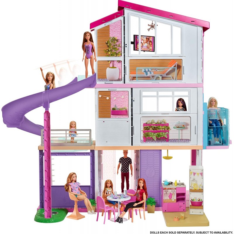 Barbie- Casa dei Sogni per Bambole con Ascensore per Disabili,